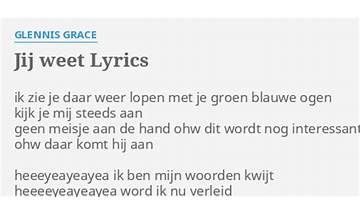 Jij Weet nl Lyrics [SFB]